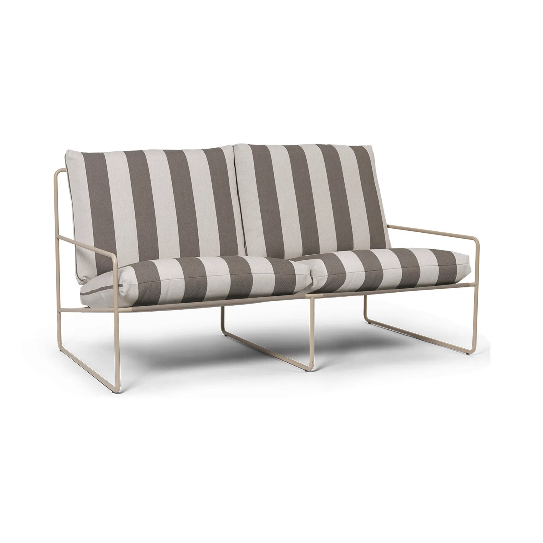 Desert 2-pers. sofa, Cash stripe/Chocolate Ferm Living