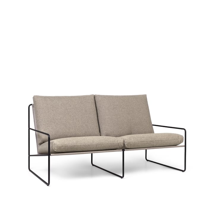 Desert 2-pers. sofa - stof dark sand, sort stel - Ferm LIVING