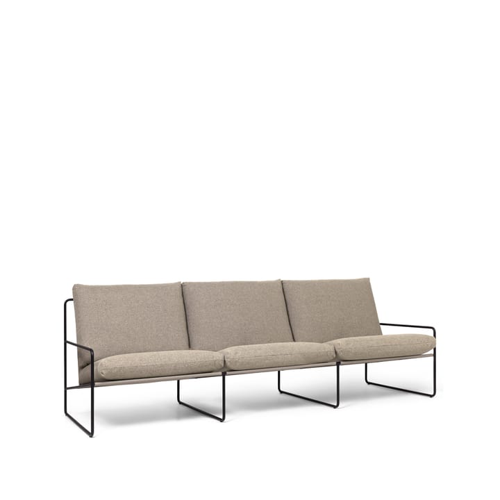 Desert 3-pers. sofa - stof dark sand, sort stel - Ferm Living