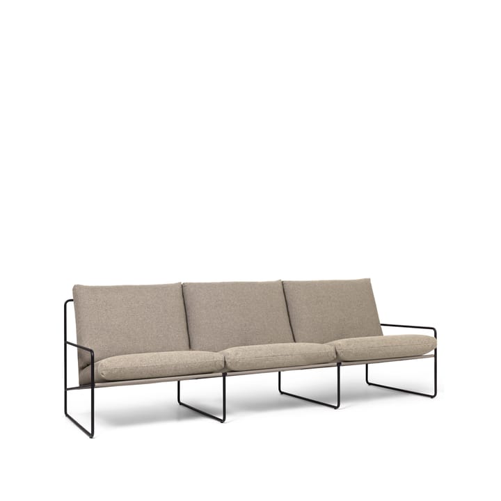 Desert 3-pers. sofa - stof dark sand, sort stel - ferm LIVING