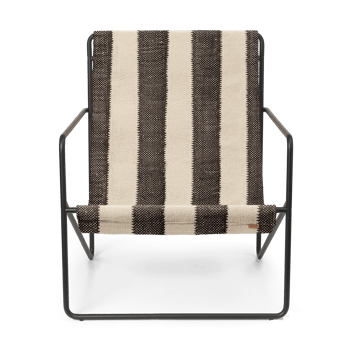 Desert loungelænestol - Black, off-white, chocolate - Ferm Living