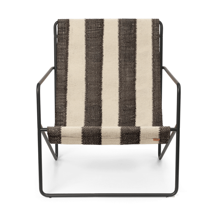 Desert loungelænestol, Black, off-white, chocolate Ferm Living