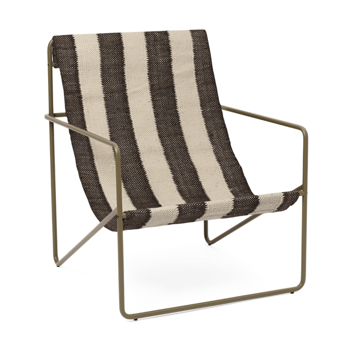 Desert loungelænestol - Olive, off-white, chocolate - Ferm Living