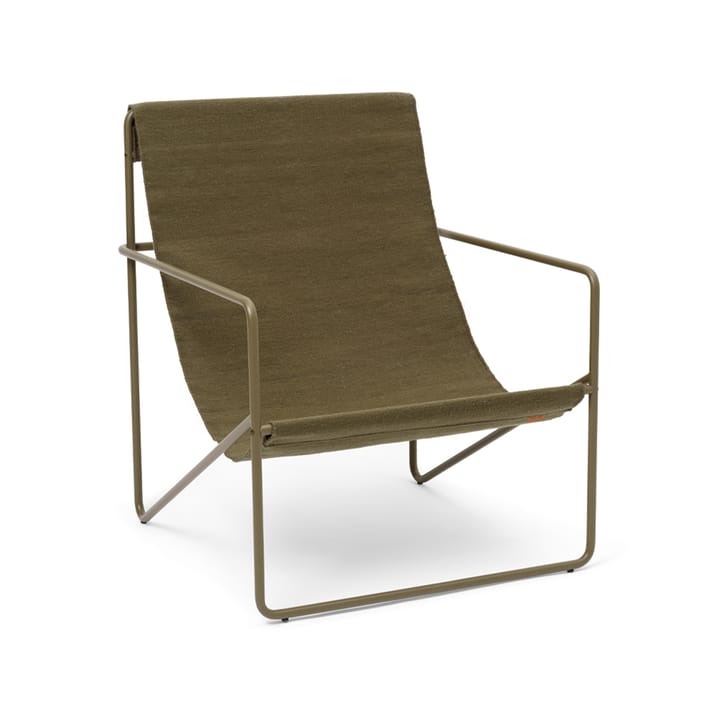 Desert loungelænestol - olive, olive stel - Ferm Living