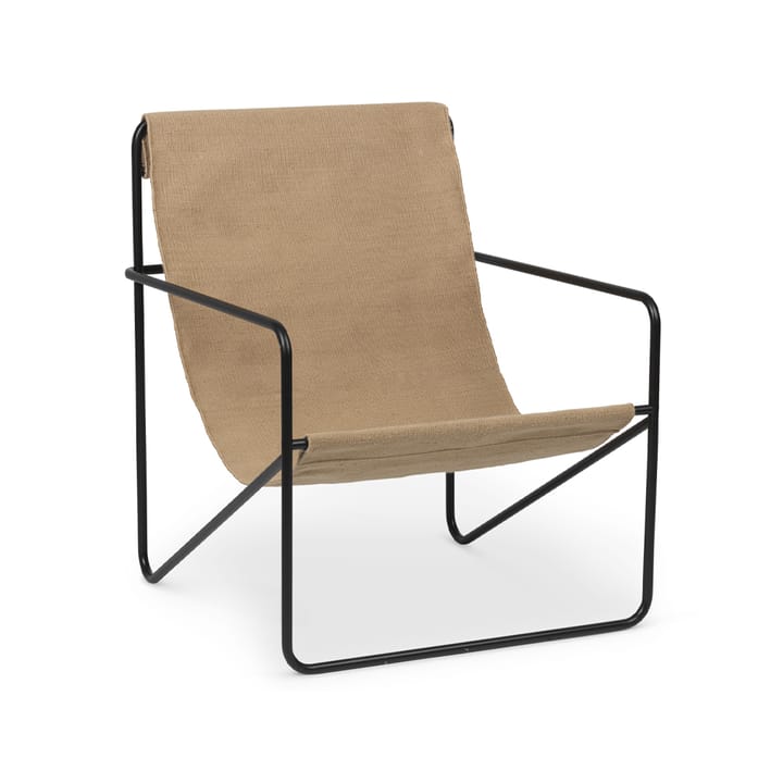 Desert loungelænestol - sand, sort stel - Ferm Living