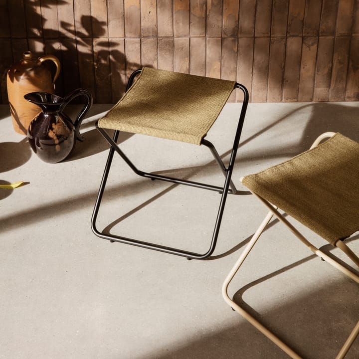 Desert skammel, Black/Olive Ferm Living
