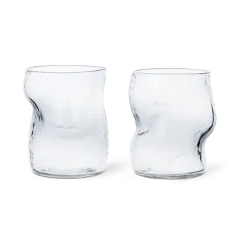 Dimple glas 27 cl 2-pak - Clear - Ferm Living