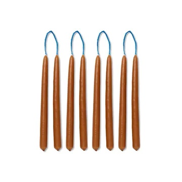 Dipped candles håndlavet lys 15 cm 8-pak  - Amber - Ferm Living