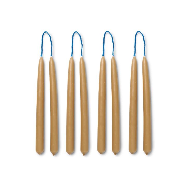 Dipped candles håndlavet lys 15 cm 8-pak  - Straw - Ferm LIVING