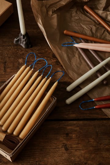 Dipped candles håndlavet lys 15 cm 8-pak  - Straw - Ferm Living