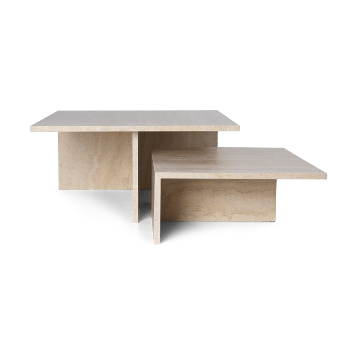 Distinct Grande Duo sofabord 133x70x35 cm, Travertine Ferm Living