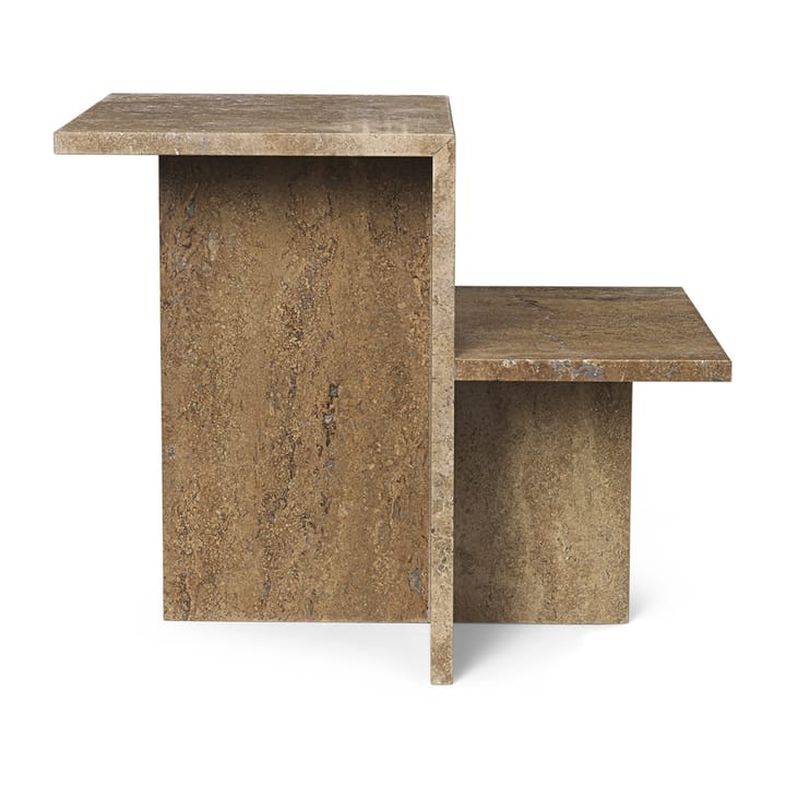 Distinct sidebord 59,5x35x50 cm, Dark Brown Travertine Ferm Living