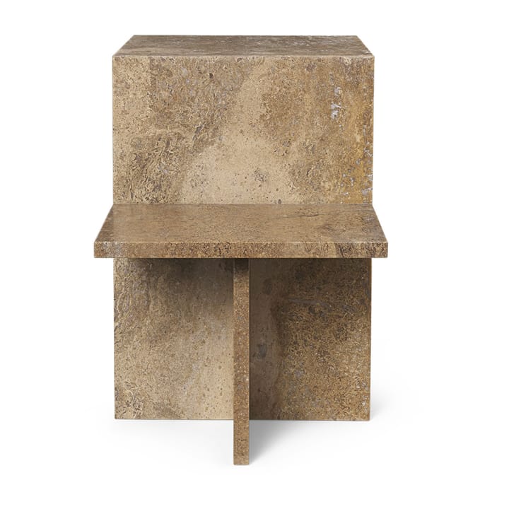 Distinct sidebord 59,5x35x50 cm - Dark Brown Travertine - ferm LIVING