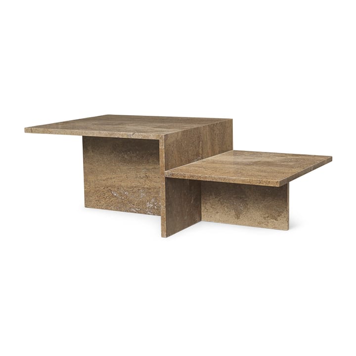 Distinct sofabord - Dark Brown Travertine - Ferm Living