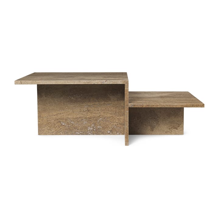 Distinct sofabord, Dark Brown Travertine Ferm Living