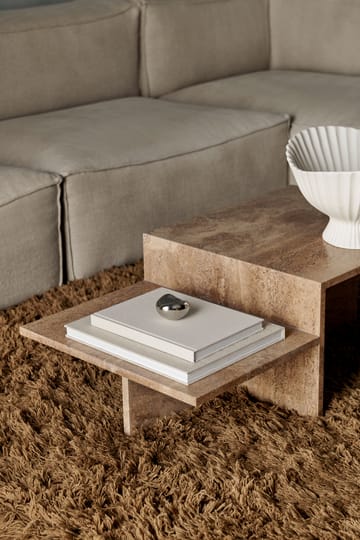 Distinct sofabord - Dark Brown Travertine - Ferm Living