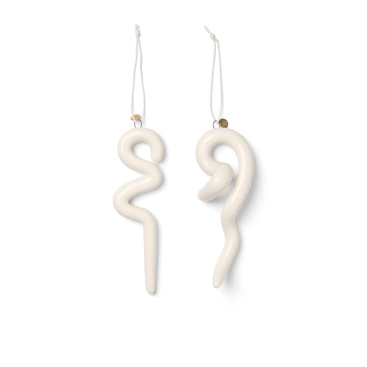Doodle juleophæng 14,5 cm 2-pak, Offwhite Ferm Living