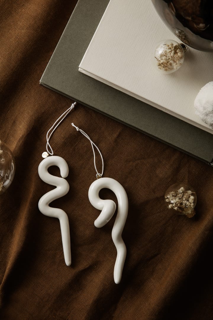 Doodle juleophæng 14,5 cm 2-pak, Offwhite Ferm Living