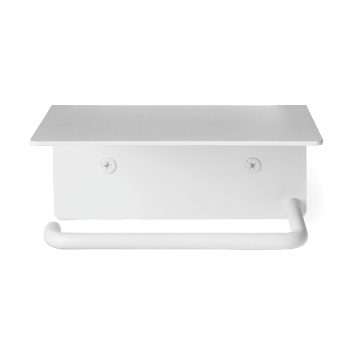 Dora toiletrulleholder med hylde - White - Ferm Living