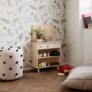 Dot puf Ø39 cm - Sand/Black - Ferm Living