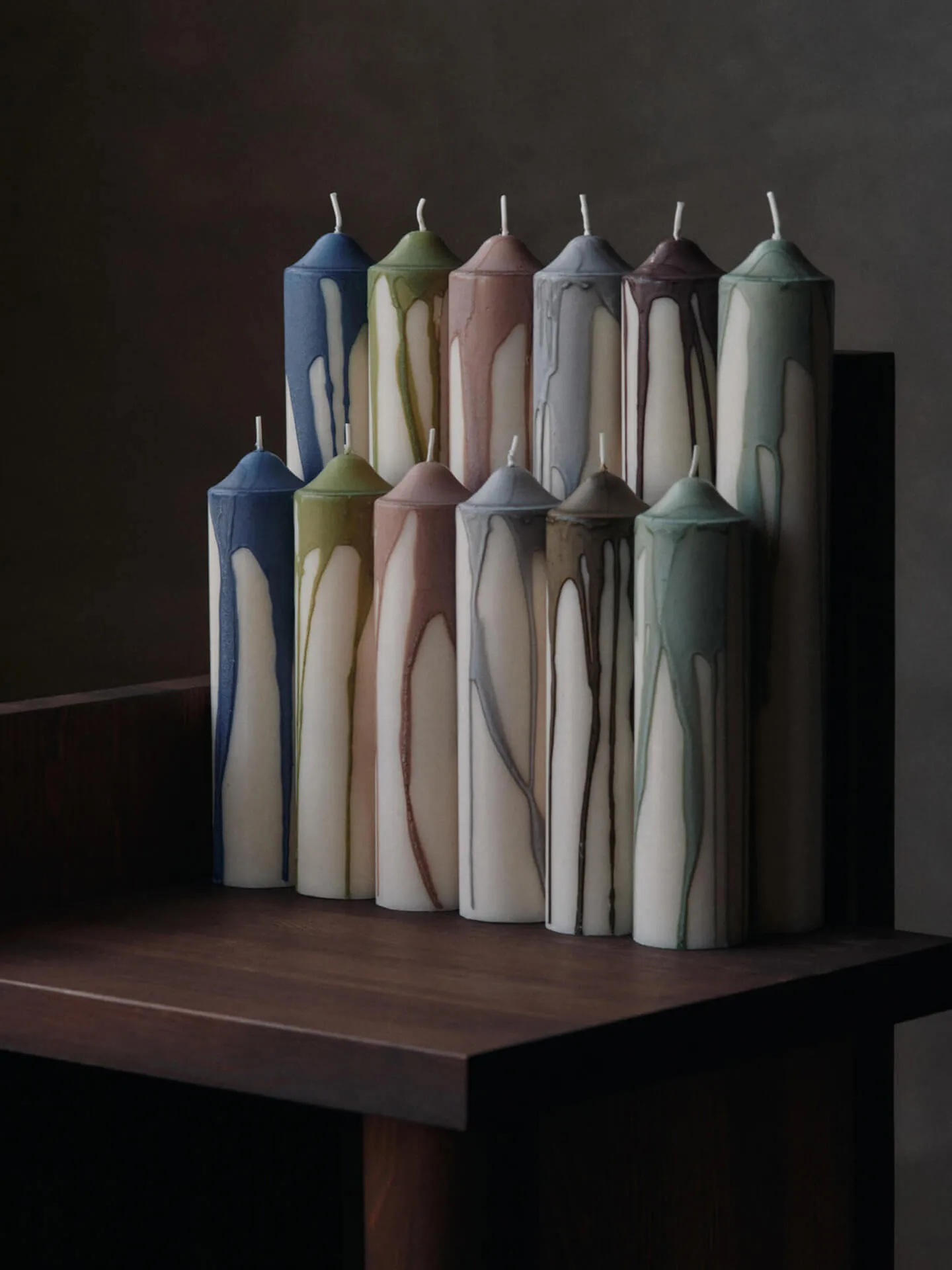 Dryp bloklys, Tea Green, 20 cm Ferm Living