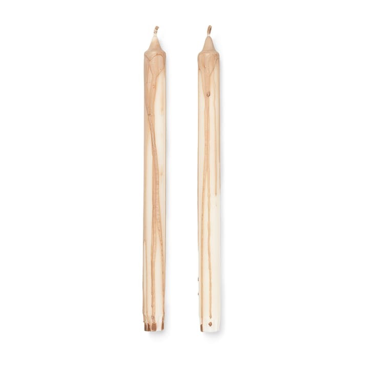 Dryp stearinlys 2-pak - Beige - Ferm Living