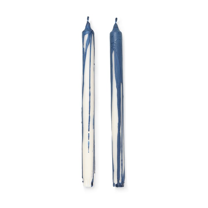 Dryp stearinlys 2-pak - Deep Blue - Ferm Living
