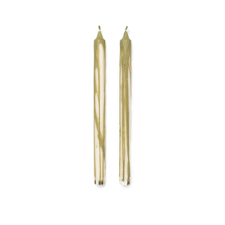 Dryp stearinlys 2-pak - Olive
 - Ferm Living