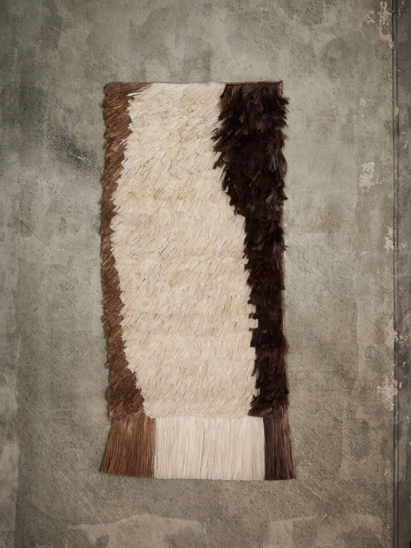 Edge Wall Rug vægbeklædning 50x110 cm, Offwhite/Coffee Ferm Living