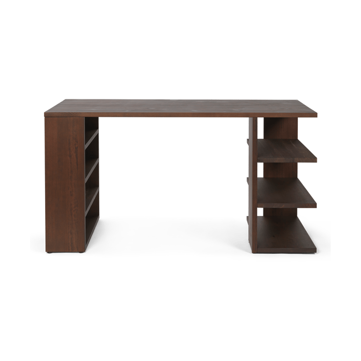 Edre skrivebord 137x65x73,5 cm - Dark Stained Pine - ferm LIVING