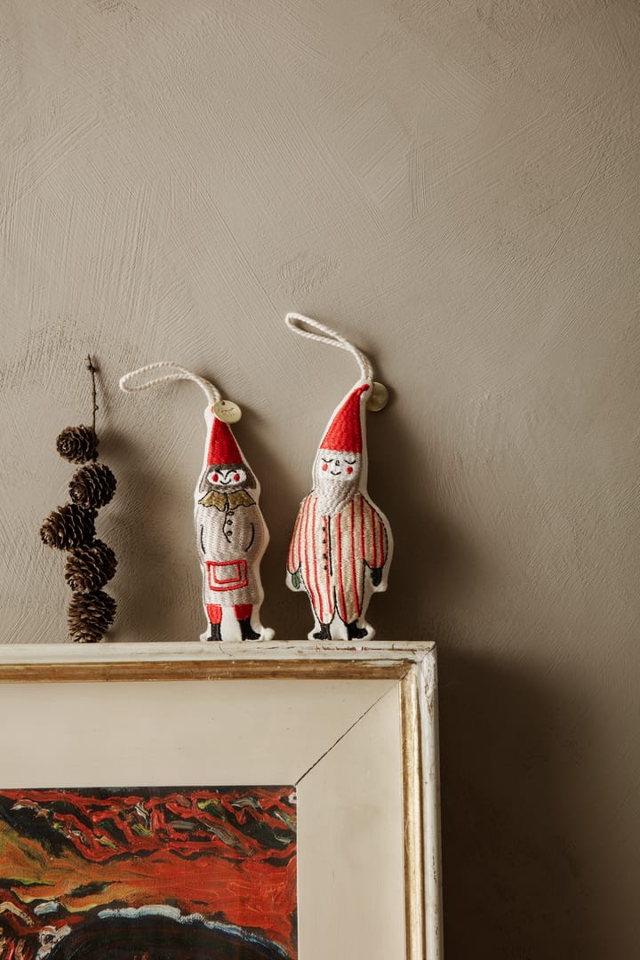Elf pair juleophæng 13,5 cm 2-pak - Striped - Ferm LIVING