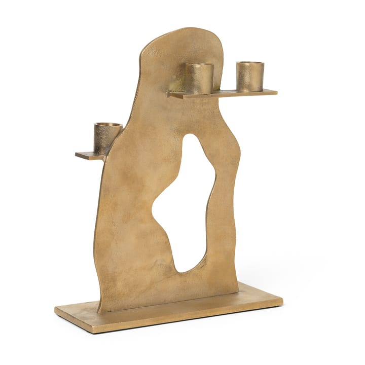 Erode lysestage 21x27x4 cm - Brass - Ferm Living