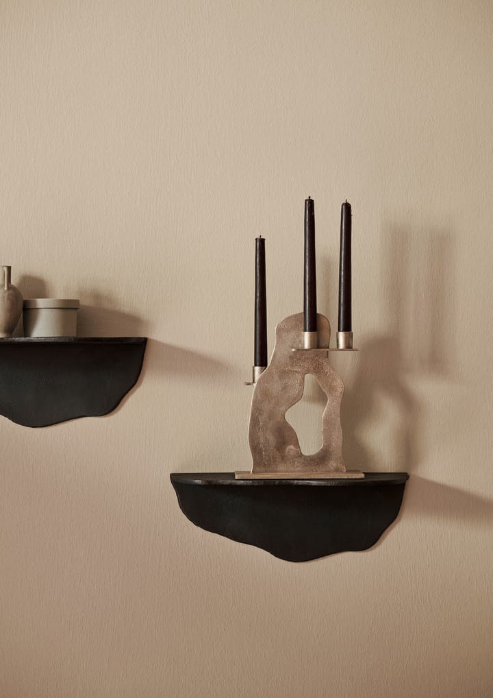 Erode lysestage 21x27x4 cm, Brass Ferm Living