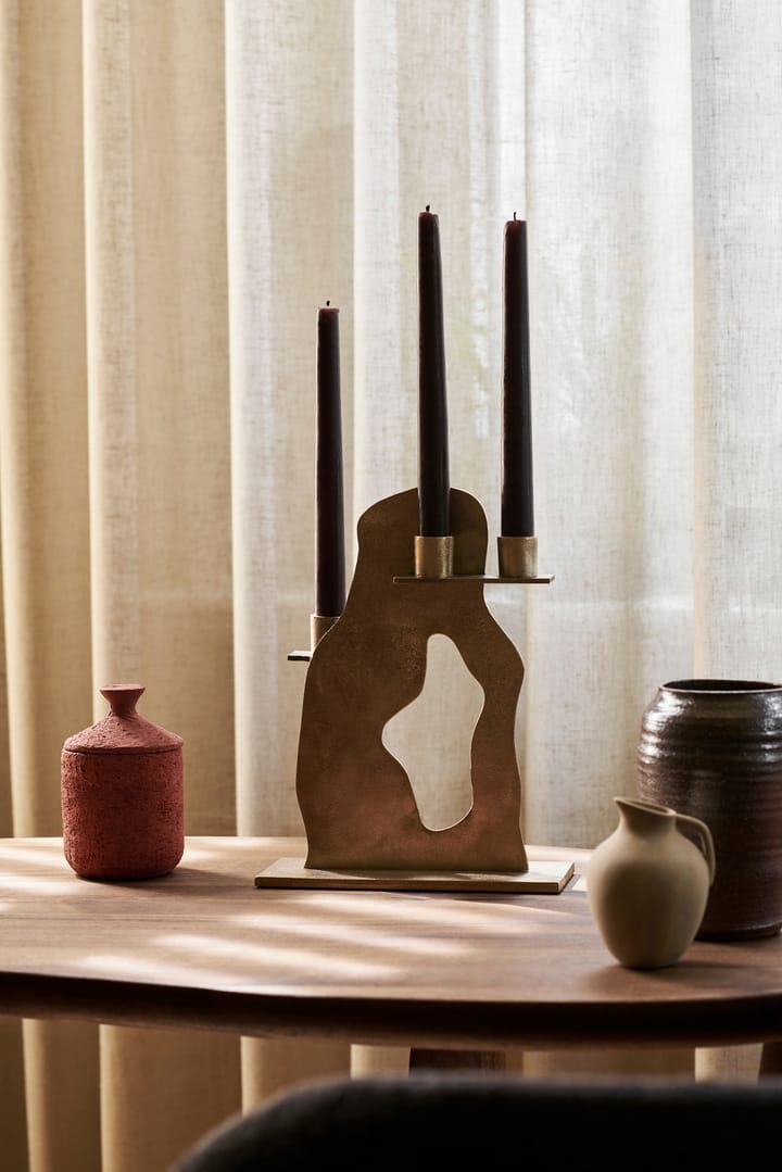 Erode lysestage 21x27x4 cm, Brass Ferm Living