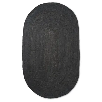 Eternal jutetæppe ovalt large - Black - Ferm Living