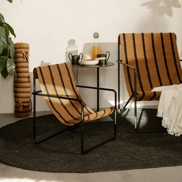 Eternal jutetæppe ovalt small - Black - Ferm Living