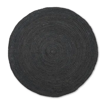 Eternal jutetæppe rundt small - Black - Ferm Living