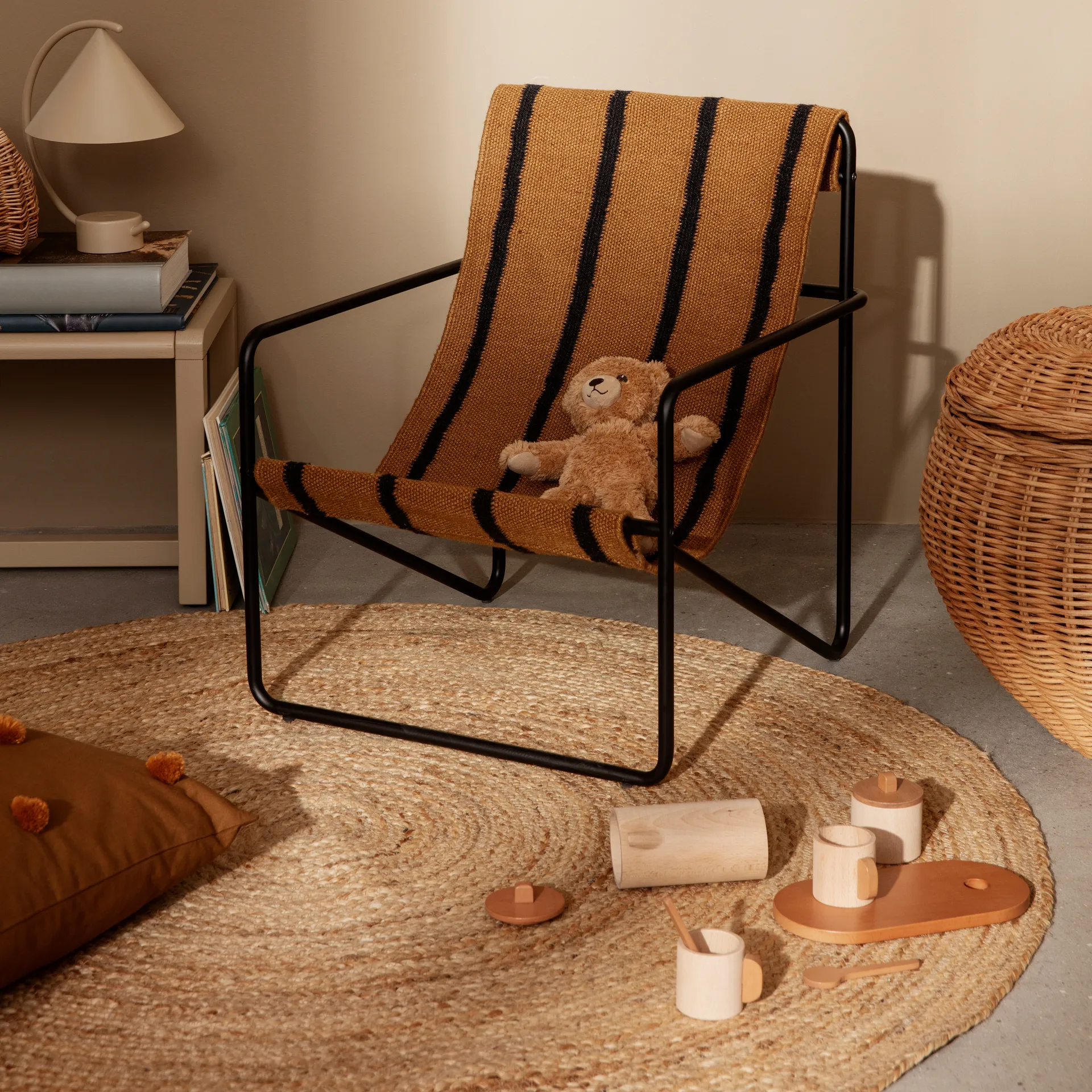 Eternal jutetæppe rundt small, Natural Ferm Living