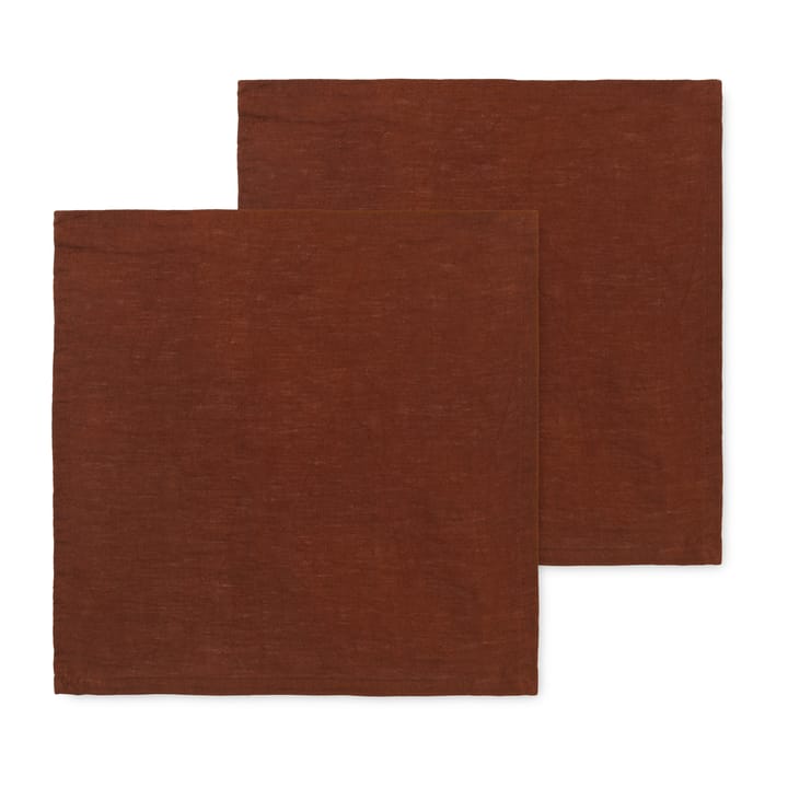 ferm LIVING hørservietter 2-pak - Cinnamon - Ferm LIVING