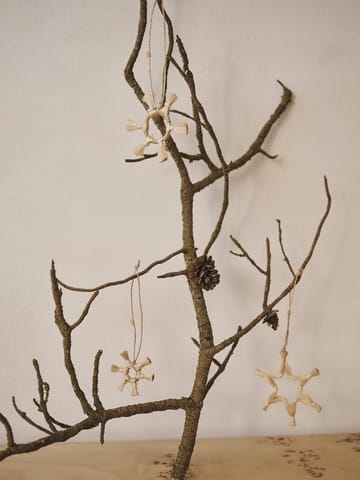 Ferm Living Jute Stars juletræsophæng 3 dele - Natural - Ferm Living