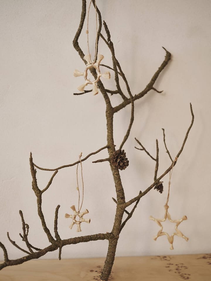 Ferm Living Jute Stars juletræsophæng 3 dele, Natural Ferm Living