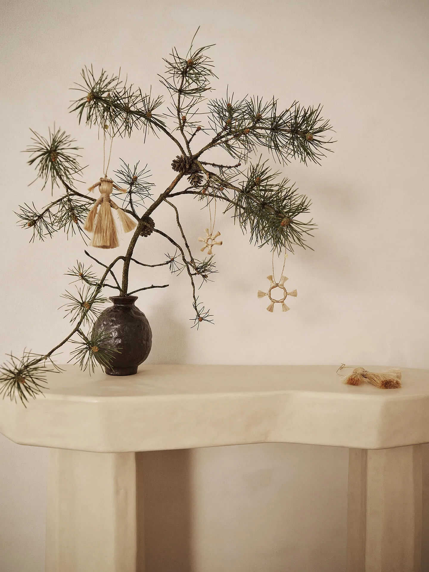 Ferm Living Jute Stars juletræsophæng 3 dele, Natural Ferm Living