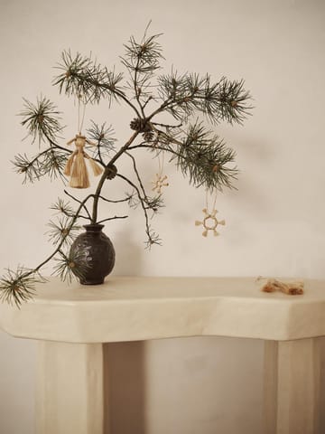 Ferm Living Jute Stars juletræsophæng 3 dele - Natural - Ferm Living