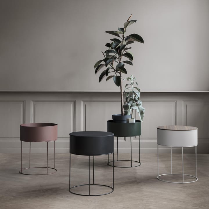 Ferm Living plant box rund, lysegrå Ferm Living