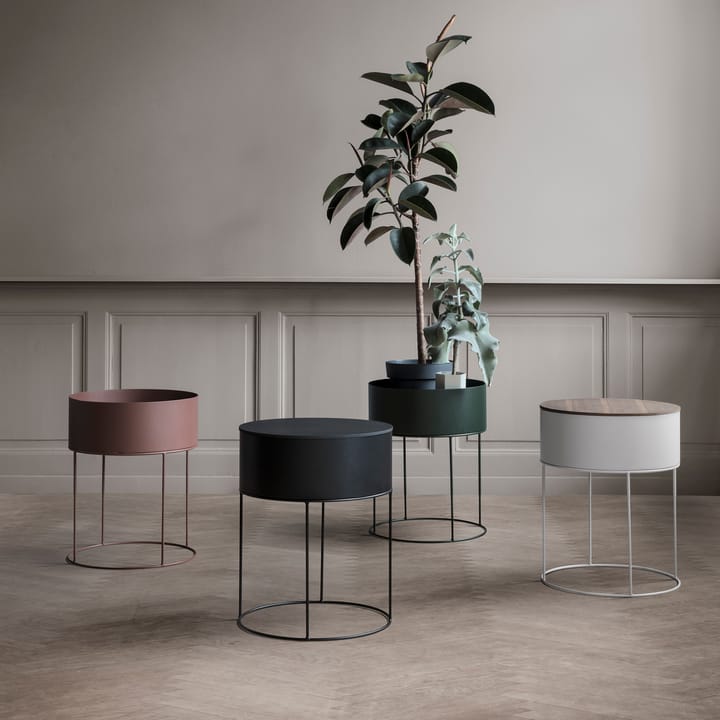 Ferm Living plant box rund, sort Ferm Living