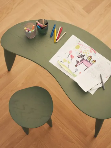 Feve kids rund skammel - Elm green - Ferm Living