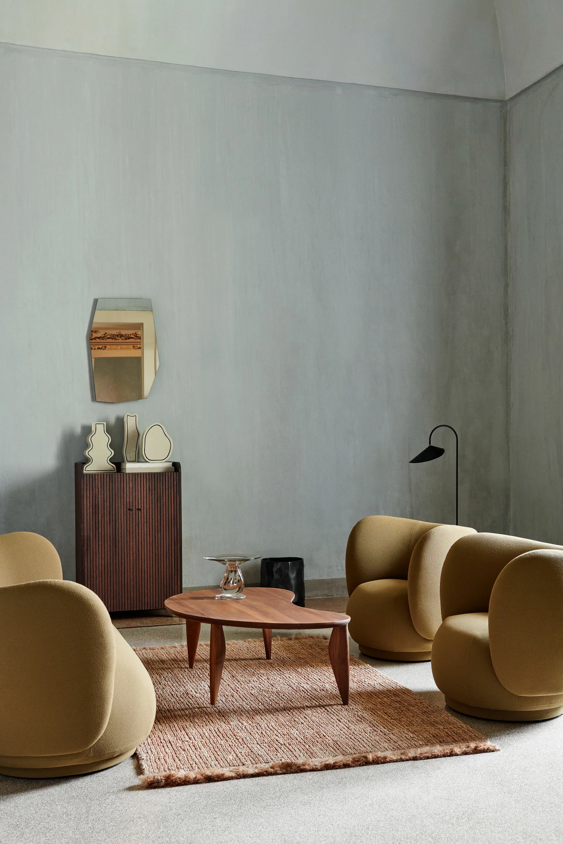 Feve sofabord, Walnut Ferm Living