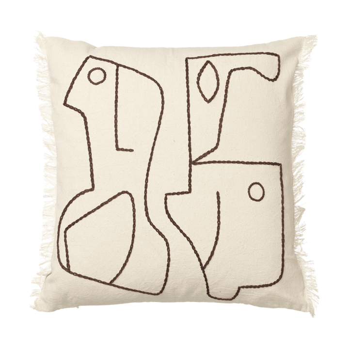 Figure pudebetræk 50x50 cm - Offwhite/Coffee - Ferm LIVING