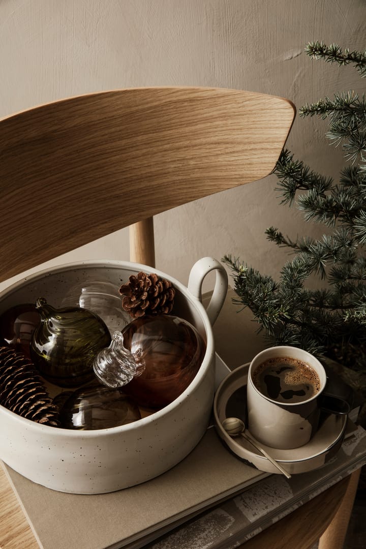 Flow Centrepiece skål, Offwhite speckle Ferm Living