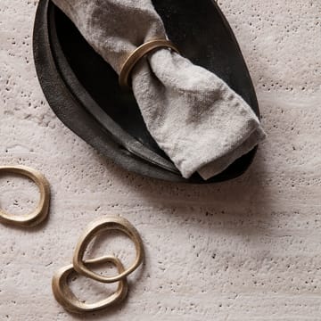 Flow servietring 4-pakke - Messing - Ferm Living